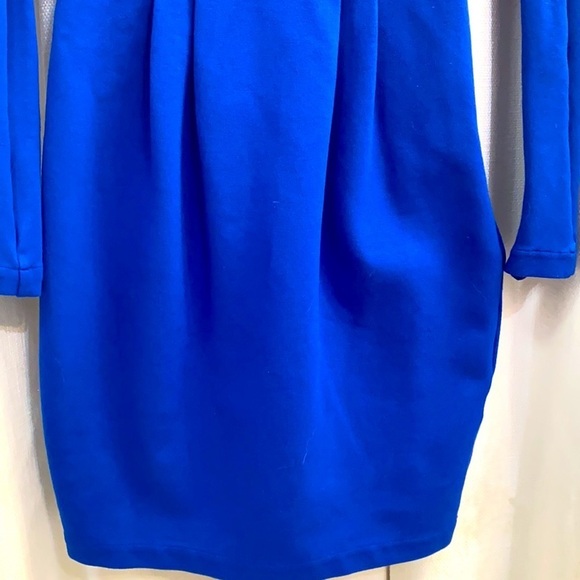NWOT French Connection Electric Blue Long Sleeve Polyester Blend Dress Size 4 - Picture 6 of 10